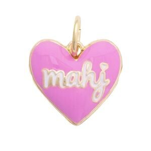 Mahj Enamel Heart Charm – Lilac
